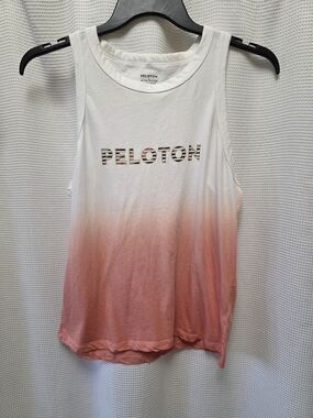Peloton Women's White to Coral Ombre Tank Top MED